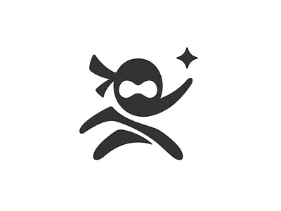 Ninja Logo asia chibi japan kawaii logo minimal ninja people star