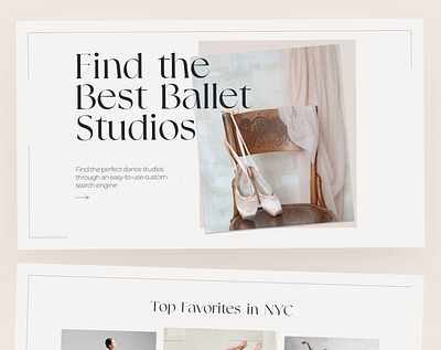 The Ballet Spot adobexd ballet design dribbblers elegant graphic design studio ui ux web design