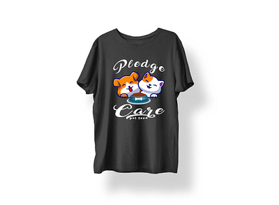 T-shirt design- pet food 3d branding graphic design