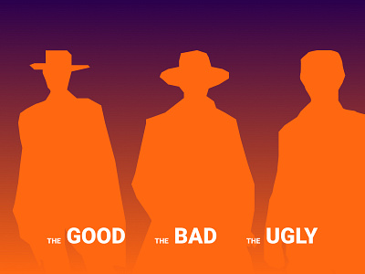 Favorite movie poster design graphic design illustration poster the bad the good the ugly vector