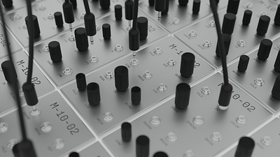 Modular Synthesizer animation 3d audio eurorack instrument motion graphics music sound sounddesign synthesizer