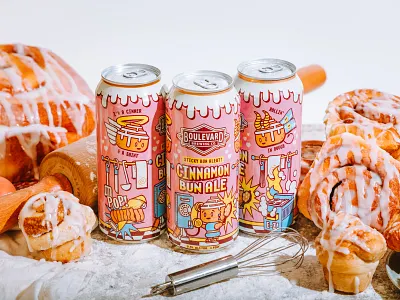 Cinnamon Bun Ale | Packaging & Illustration beer art beer label branding can design illustration package design