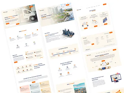 it's here - Website delivery boxes delivery website design landing page ui ux website design