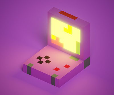 Pink Game Pad 3dgamepad 3dvoxel blender cutevoxel cutevoxelart diitech ditech gamepad ildgamepad magicavoxel pink pinkgamepad voxel voxelart voxels