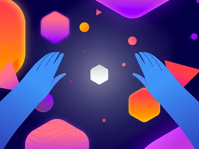 Portal animation branding character event hands illustration portal space style frame