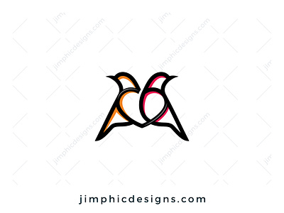 Love Birds Logo birds branding design graphic design logo love vector