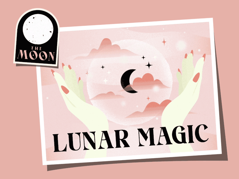 Lunar magic adobe ae after effects animation clouds design graphic design halloween hand illustration illustrator lunar moon motion design motion graphics motiondesign typo vector zodiac