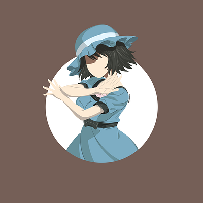 Mayuri Shiina (Tuturu) - Minimalist Character Design 2d art characterdesign design flat flatdesign illustration illustrator manga minimalist