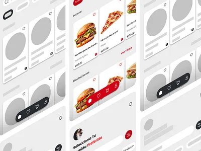 Mobile App Design - Food graphic design ui