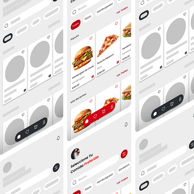 Mobile App Design - Food graphic design ui