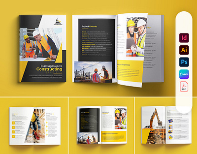 Construction Company Profile Design Template graphic design template