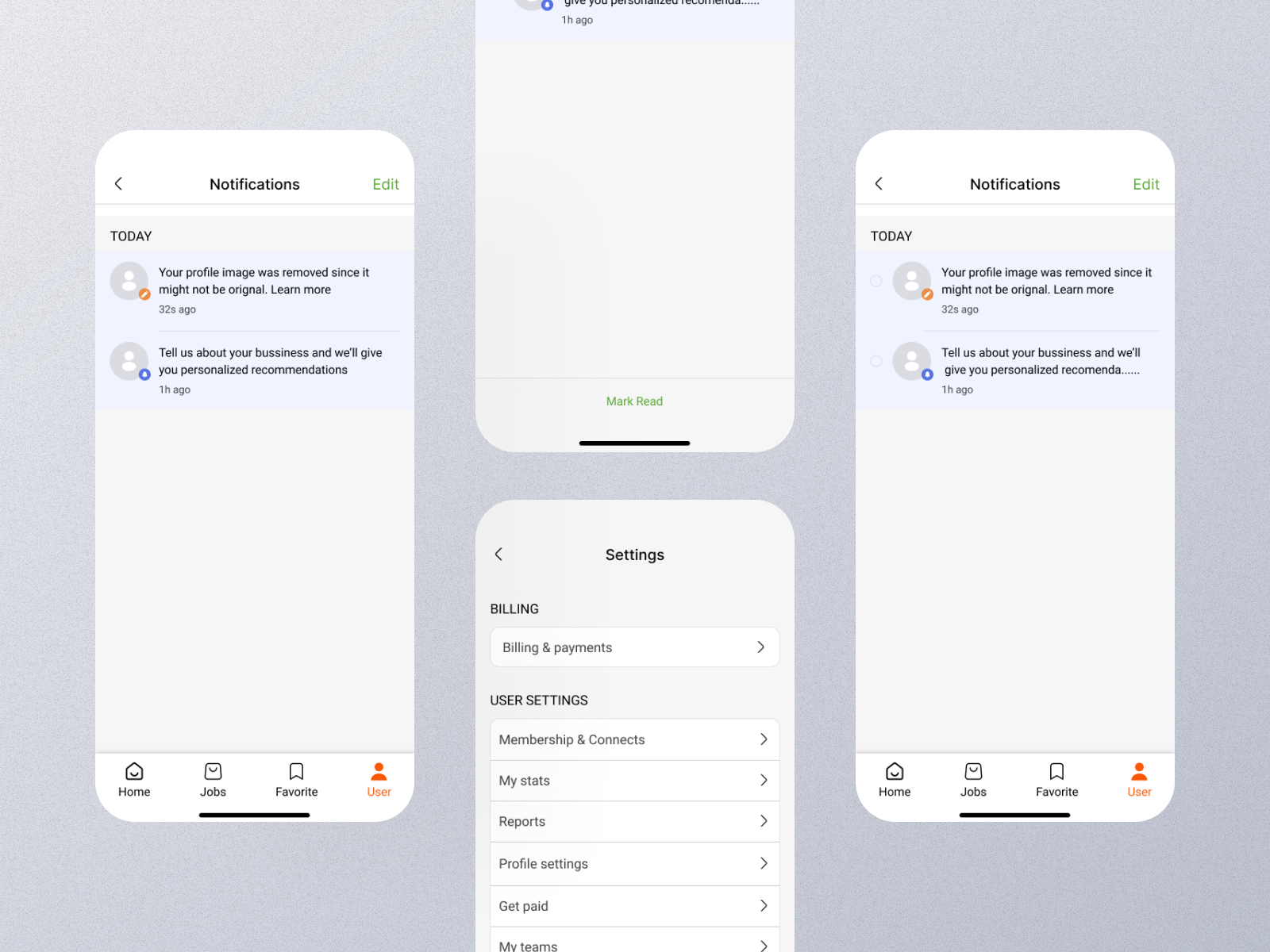 Notification Mobile App Ui by UI Ants on Dribbble