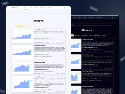 Trading platform news ai finance news platform ui ux