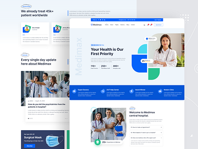 Medical website template health home page hospital landing page medical medical template template ui ux website
