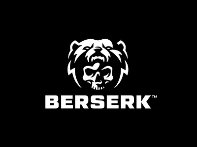 Berserk Logo Design bear bear logo branding dead design illustration logo mascot mascot logo skull skull logo ui vector