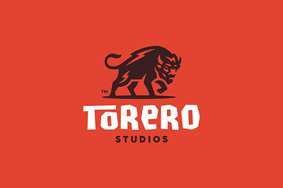 Torero Studios Logo Design (Up for sale) branding bull bull logo cow cow logo illustration logo mascot mascot logo torero vector