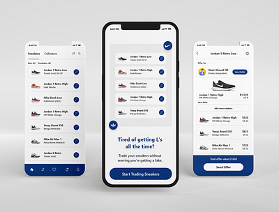 Shoes App Design for E-Commerce Site | Nike & Adidas apps apps design facebook cover ui uiux user experience user interface ux uxui web design web page website