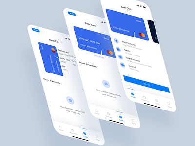 Banki Mobile App Virtual Card bank figma fintech global mobile virtual