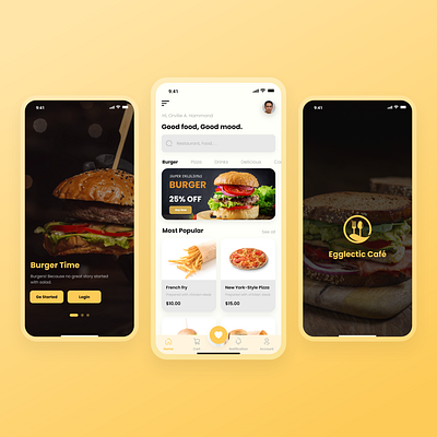 FOOD APP UI adobe xd app design food mobile app ui