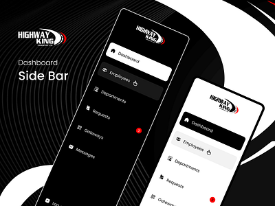 Highway King Dashboard Sidebar dashboard hr sidebar sidebar menu task to do team management ui web