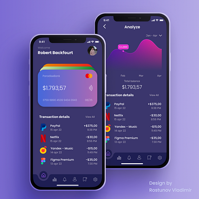 Сoncept design of Mobile Banking App app banking app branding design figma graphic design logo looking for a job mobile mobile app typography ui ux web web design