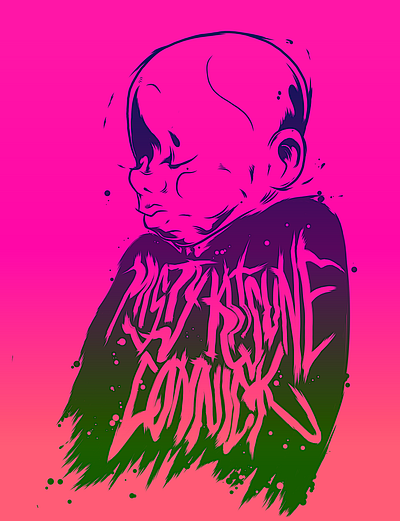 The Greatest art artwork best branding brush cool design drawing font great grunge illustration logo pink punk type typography