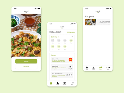 Food Coupon App app design food game illustration ui ux vector