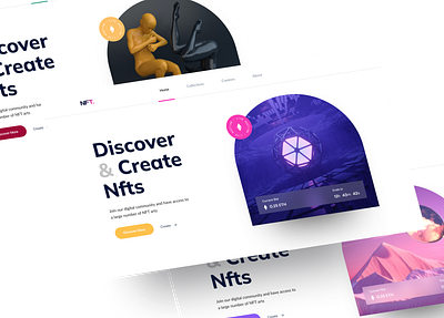 NFT HERO SECTION. landing page nft nft design nft landing page ux design website