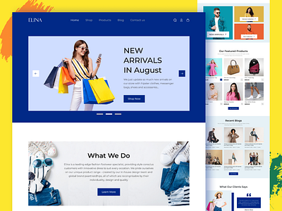 E-Commerce Fashion Website Landing Page animation branding clothing brand design e commerce fashion graphic design illustration landing page logo mobile uiux motion graphics online store ui ui design uiuxdesign ux vector website