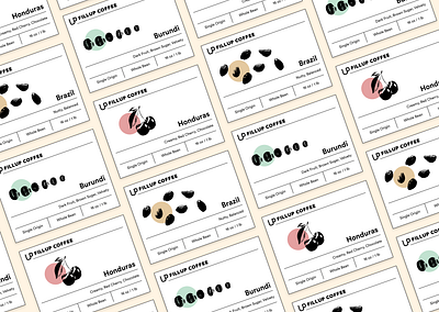 Coffee Bean Bag Labels branding coffee design ui