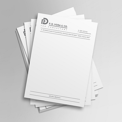 P D Vora Letterhead Design | WebsManiac Inc. letterhead letterhead design letterhead designs websmanaic