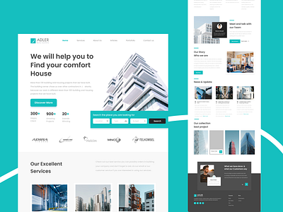 Real Estate Website design real estate ui kit ui ux web design website