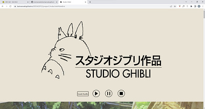 Studio Ghibli Website Design animation css graphic design html javascript ui web design