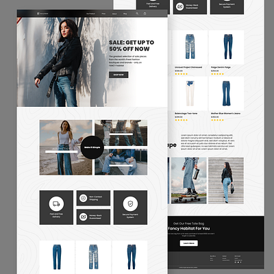 Fancy Habitat - E-Commerce Landing Page ui