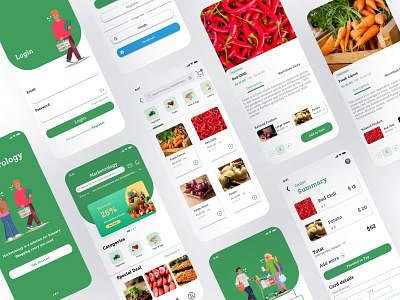 Grocery apps branding fresh fruits grocery login market marketapp marketing onlineshopping shopping ui user ux vegetables