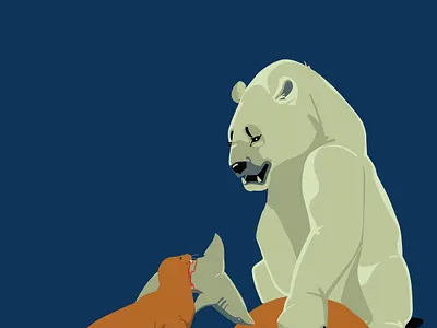 Exchange animals art bear drawing illustration illustrator seals vector