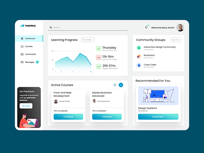 Mastery Web App - Dashboard UI