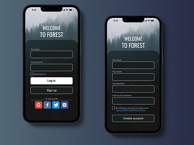 Log in page app design graphic design ui vector