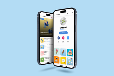 Eazy Mobile | Mobile Kit & PWA Template - App Template android app blog blog template daily ui daily ux design ios iphone mobile mobile kit profile sidebar ui ui ux uiux user experience user interface design user profile web app