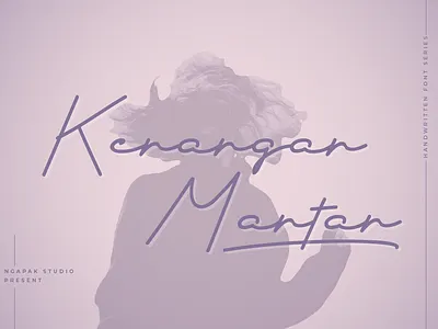 Kenangan Mantan Script Style branding calligraphy design display font font font awesome graphic design illustration letter lettering logo motion graphics script