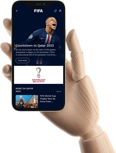 Countdown to Qatar 2022 landing page app design ui