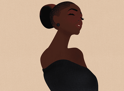 Fashion character conception blackisbeautifull branding character concept design digital illustration elegance fashion design france graphic design illustration