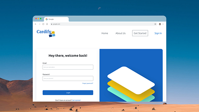 Sign-in page for a CC gen website. design landing page sign in page ui website