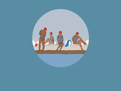 swimmers design graphic design illustration illustrator portrait woman