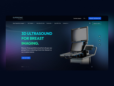 Supersonic Imagine – Aurora Flow: A Visionary Web Experience animation aurora ui ui ux web design