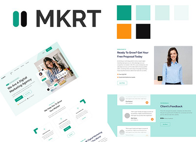 Web site for Marketing agency (UI/UX) design logo ui ux web