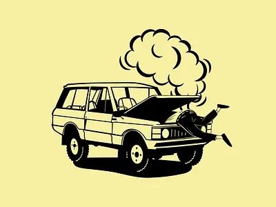 Never a Days Trouble Coffee Roasters - Range Rover adobe belfast brand branding car coffee colour design drive future graphic design identity illustration illustrator ireland logo northern ireland sundaydrive uk vector