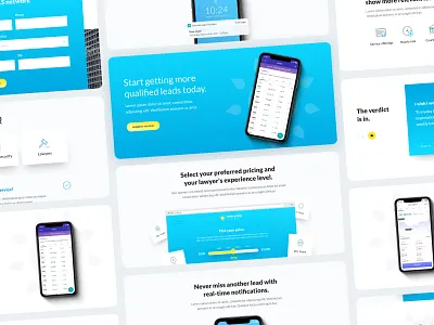 Everyday Legal Solutions :: Internal Pages app app design blue clean day homepage internal pages law legal modern product product design startup tech ui ui design web web design website yellow