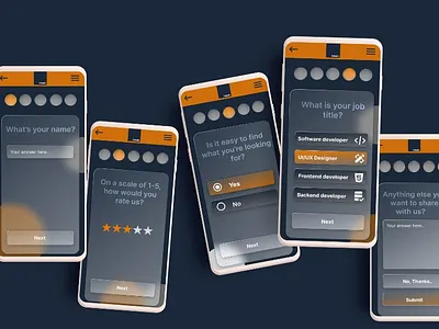 Survey Dark Mode UI branding design graphic design ui ux