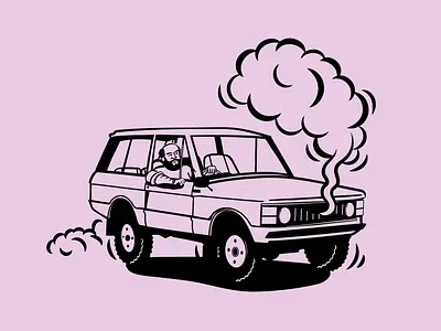 Never a Days Trouble Coffee Roasters - Range Rover adobe art belfast branding coffee design drive driving dublin future graphic design illustration illustrator ireland logo london roasters sunday uk vector